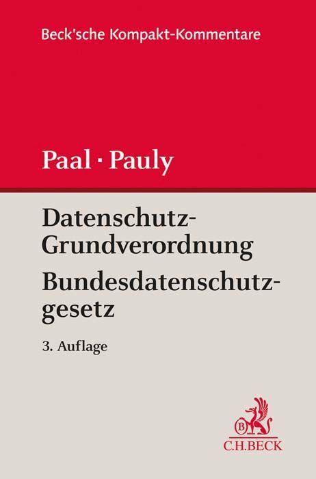 Book Datenschutz-Grundverordnung Bundesdatenschutzgesetz Daniel A. Pauly