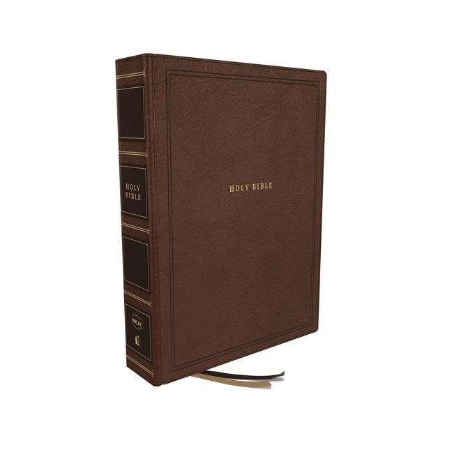 Kniha NKJV, Reference Bible, Wide Margin Large Print, Leathersoft, Brown, Red Letter, Comfort Print 