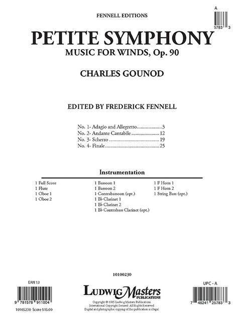 Книга Petite Symphony, Op. 90: Conductor Score Frederick Fennell