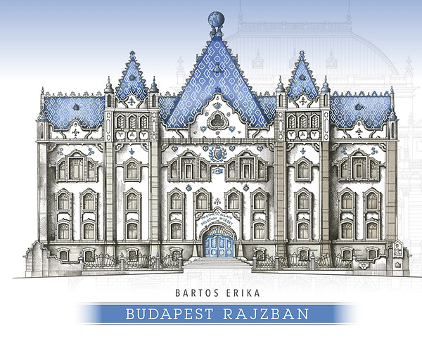 Könyv Budapest rajzban Bartos Erika