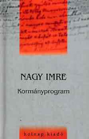 Knjiga Kormányprogram Nagy Imre
