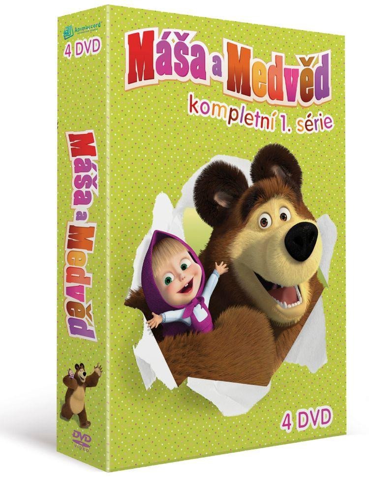 Video Máša a medvěd 1-4, kolekce 4 DVD 