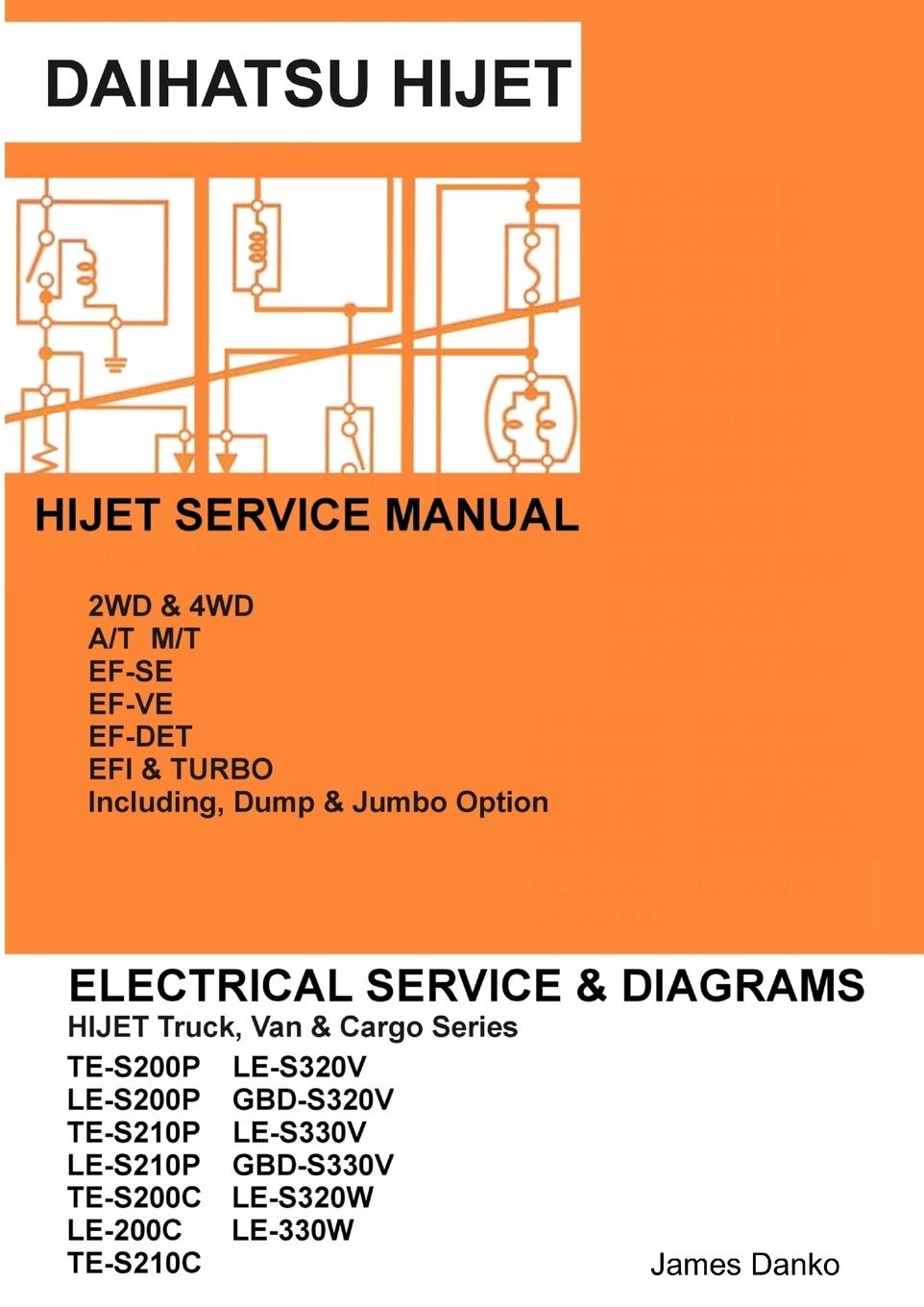 Könyv Daihatsu Hijet English Electrical Service Manual S200p S210p S320v S330v James Danko