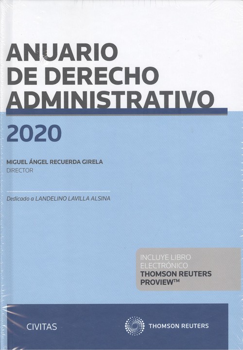 Book Anuario de Derecho Administrativo 2020 (Papel + e-book) MIGUEL ANGEL RECUERDA GIRELA