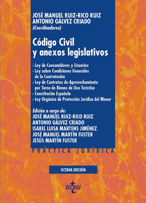 Hanganyagok Código Civil y anexos legislativos JOSE MANUEL RUIZ-RICO RUIZ