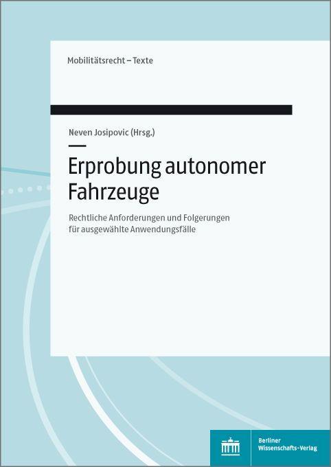 Kniha Erprobung autonomer Fahrzeuge 