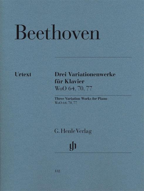 Carte Beethoven, Ludwig van - 3 Variation Works WoO 70, 64, 77 Johannes Herzog