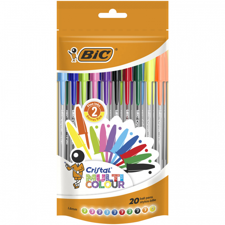 Carte Długopis Cristal Multi Color BIC mix doypack 20szt 