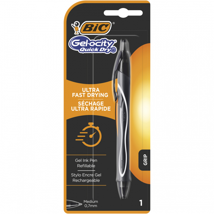 Libro Długopis żelowy Gel-ocity Quick Dry BIC czarny blister 1szt 