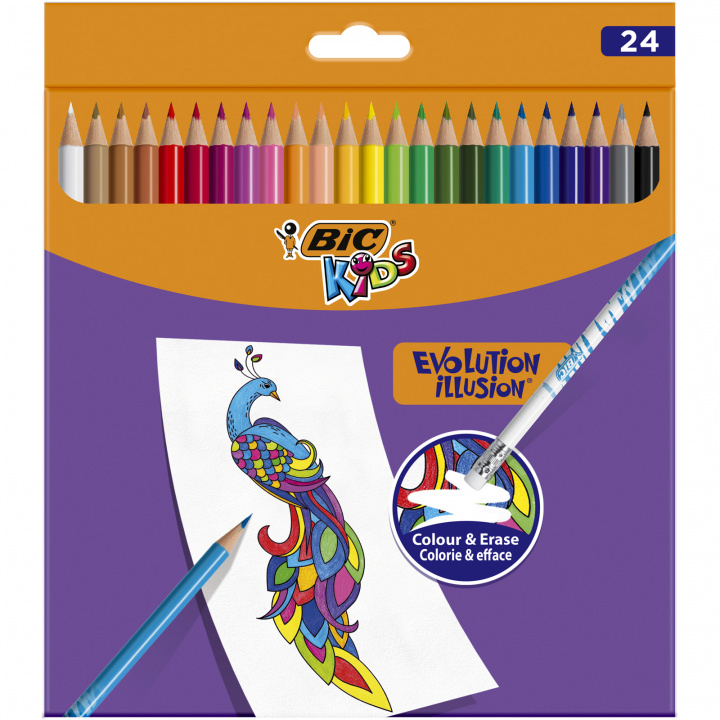 Könyv Kredki ołówkowe Evolution illusion BIC Kids 24 kolory 