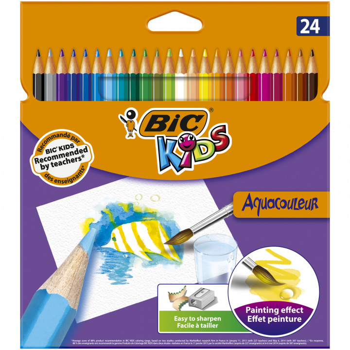 Carte Kredki ołówkowe Aquacouleur BIC Kids 24 kolory 