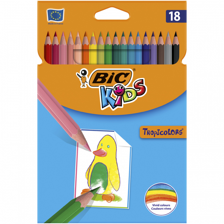 Livre Kredki ołówkowe Tropicolors BIC Kids 18 kolorów 