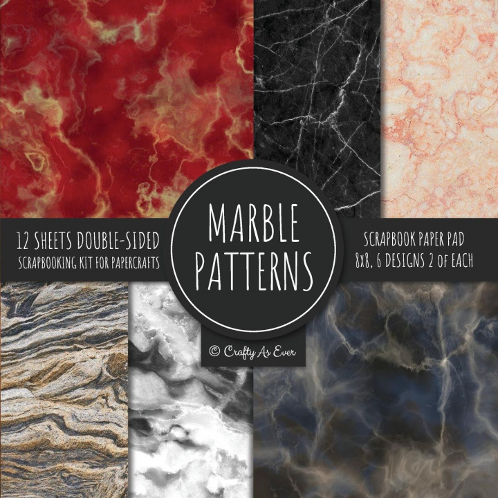 Carte Marble Patterns Scrapbook Paper Pad 8x8 Scrapbooking Kit for Papercrafts, Cardmaking, Printmaking, DIY Crafts, Stationary Designs, Borders, Background Crafty as Ever