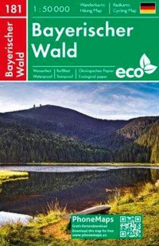 Tlačovina Bayerischer Wald, Wander - Radkarte 1 : 50 000 