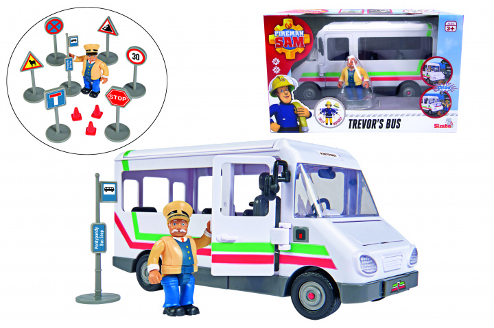Kniha Strażak Sam Autobus Trevora z figurką 