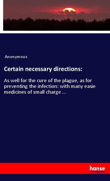 Knjiga Certain necessary directions: 