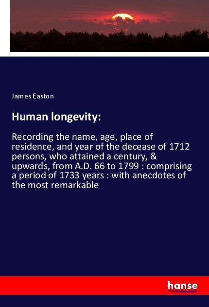 Knjiga Human longevity: 