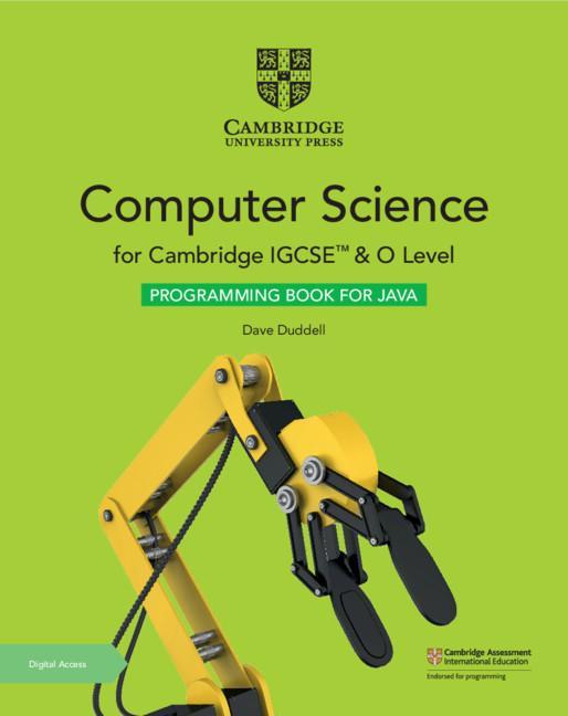 Könyv Cambridge Igcse(tm) and O Level Computer Science Programming Book for Java with Digital Access (2 Years) 