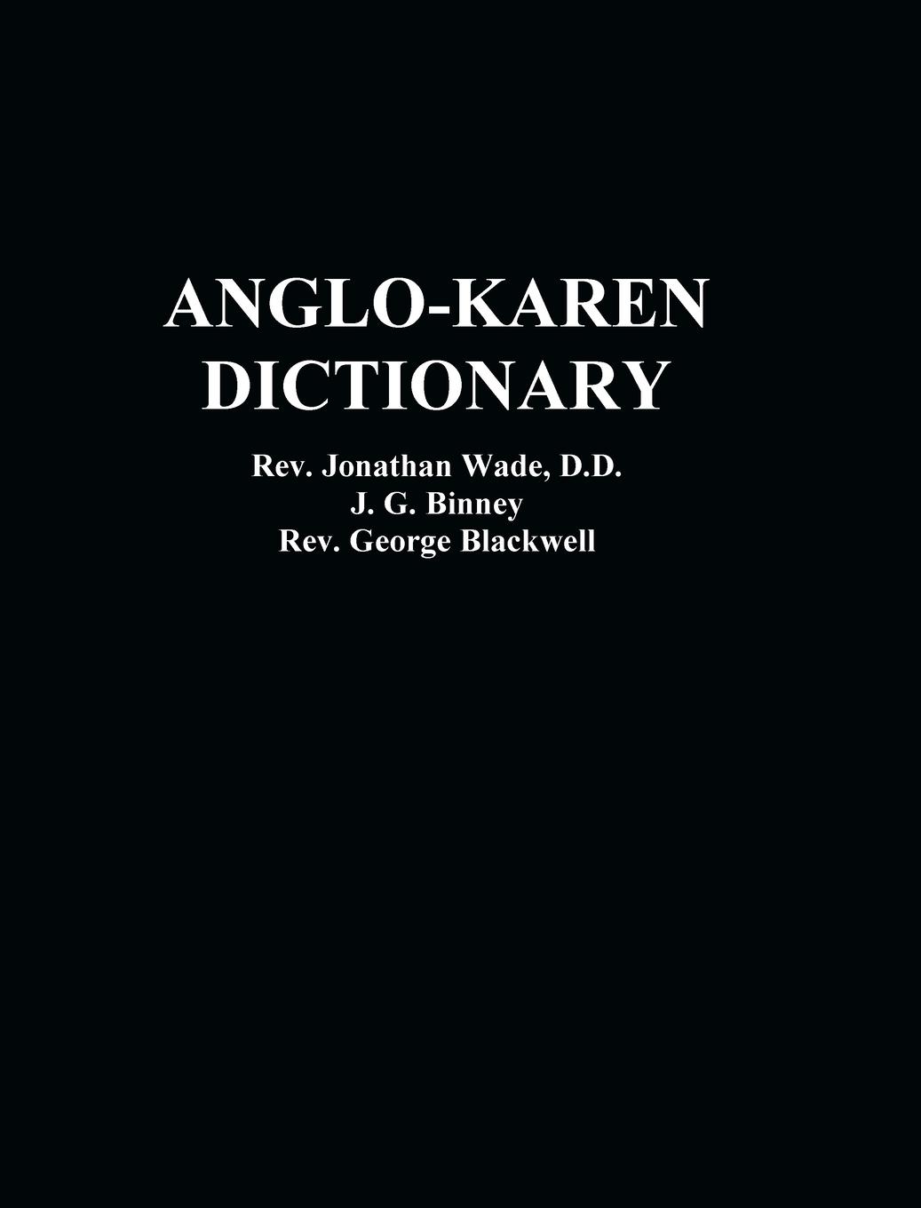 Könyv Anglo-Karen Dictionary REV Jonathan Wade