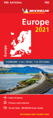 Materiale tipărite Europe 2021 - Michelin National Map 705 