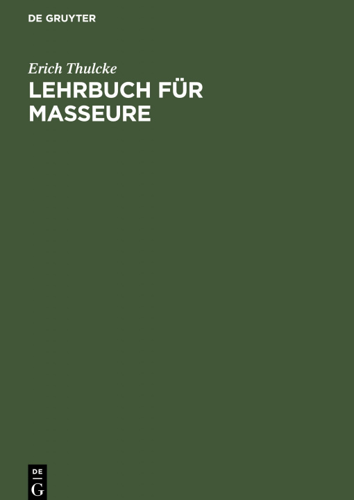 Kniha Lehrbuch Fur Masseure 