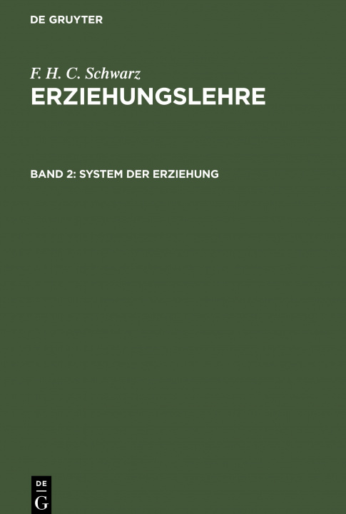 Libro System Der Erziehung Friedrich Heinrich Christian Schwarz