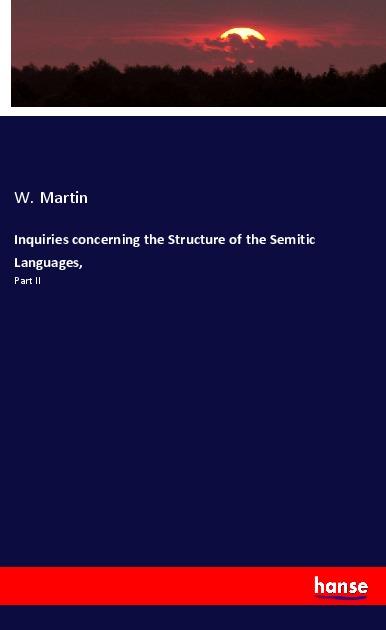 Kniha Inquiries concerning the Structure of the Semitic Languages, 