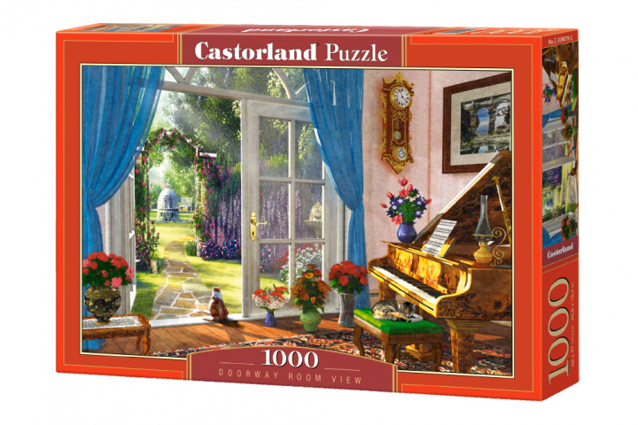 Kniha Puzzle 1000 Widok pokoju w drzwiach C-104079-2 