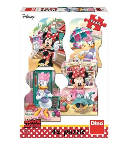 Joc / Jucărie Puzzle 4x54 Minnie a Daisy v létě 