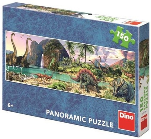 Játék Puzzle 150 Dinosauři u jezera panoramic 