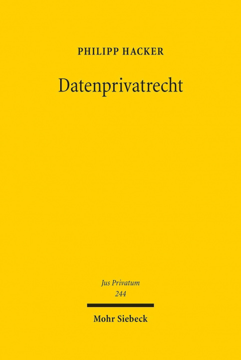 Knjiga Datenprivatrecht Philipp Hacker