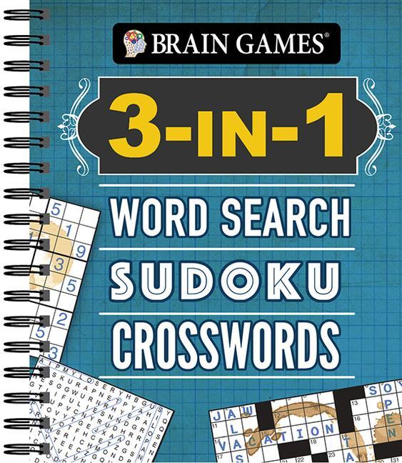 Carte Brain Games - 3-In-1: Word Search, Sudoku, Crosswords Publications International Ltd