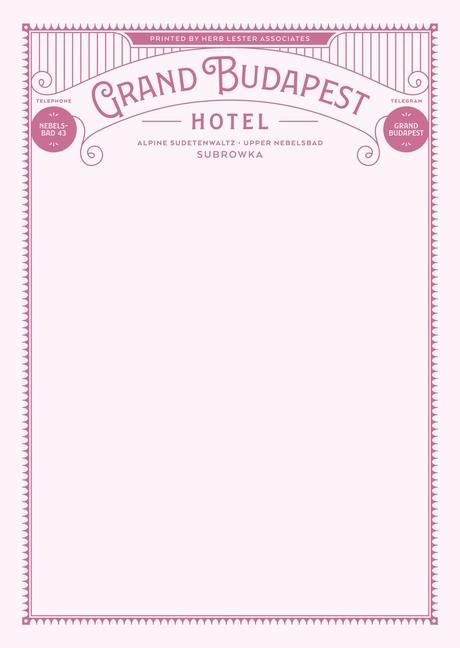 Kalendář/Diář Fictional Hotel Notepads: Grand Budapest Hotel 