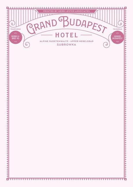 Calendar/Diary Fictional Hotel Notepads: Grand Budapest Hotel 