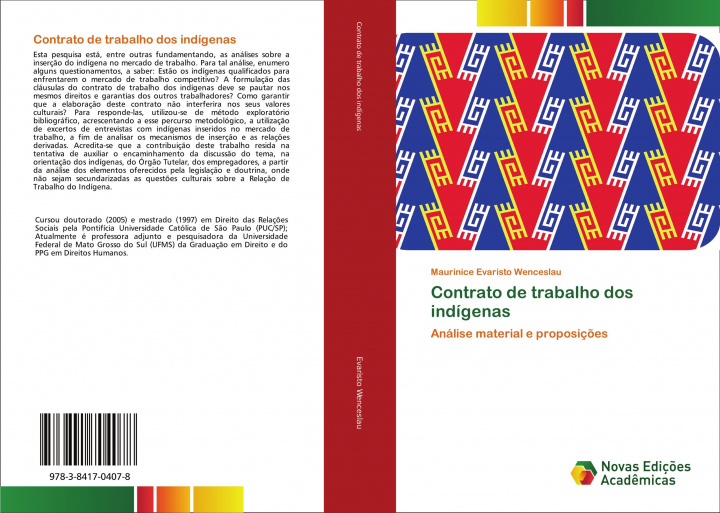 Kniha Contrato de trabalho dos indigenas Maurinice Evaristo Wenceslau