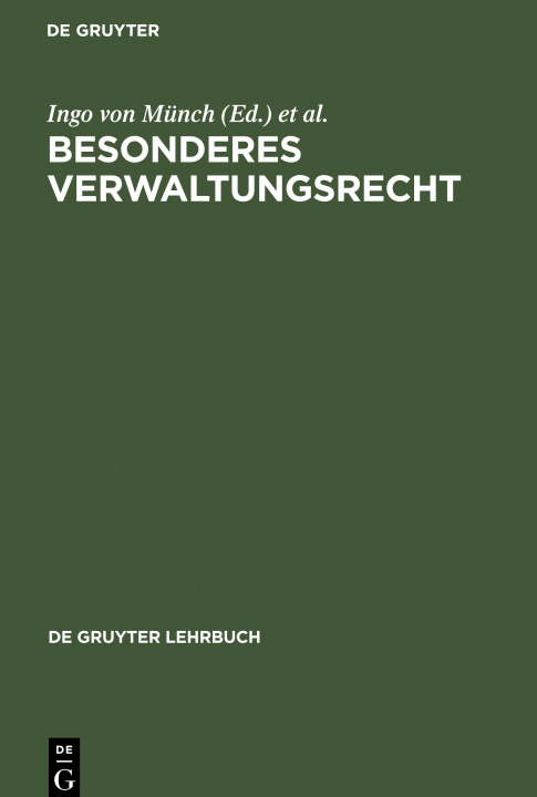 Boek Besonderes Verwaltungsrecht Peter Badura