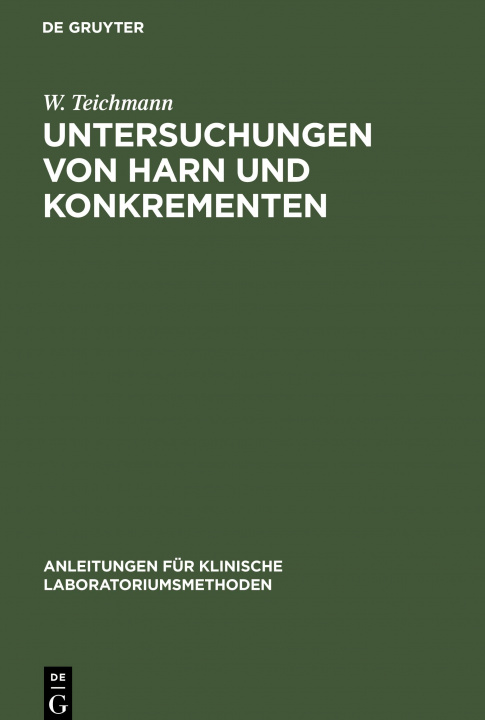 Könyv Untersuchungen von Harn und Konkrementen 