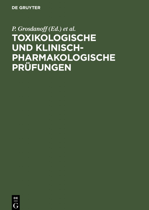 Carte Toxikologische und klinisch-pharmakologische Prüfungen O. Kraupp