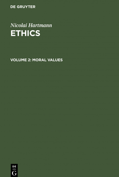 Knjiga Moral Values Nicolai Stanton Hartmann Coit