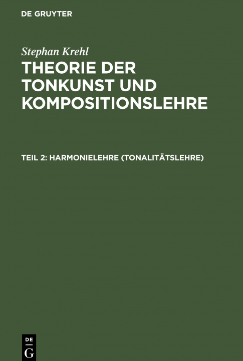 Carte Harmonielehre (Tonalitatslehre) 