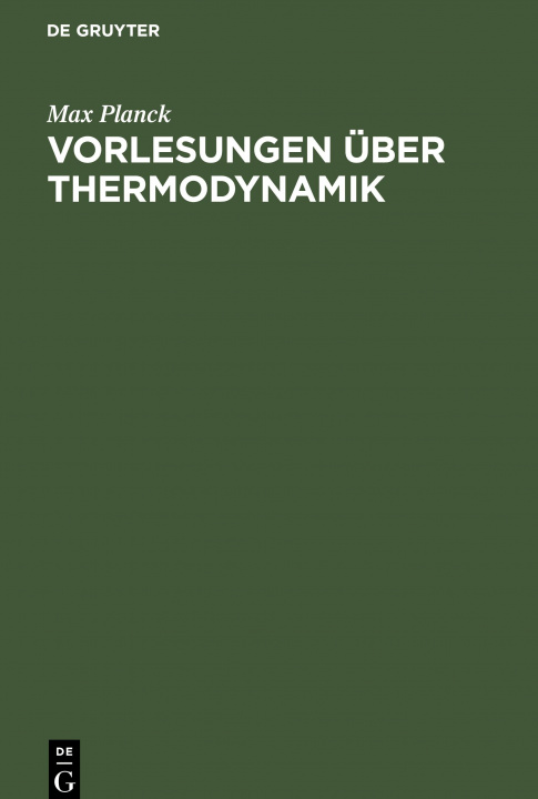 Carte Vorlesungen UEber Thermodynamik 