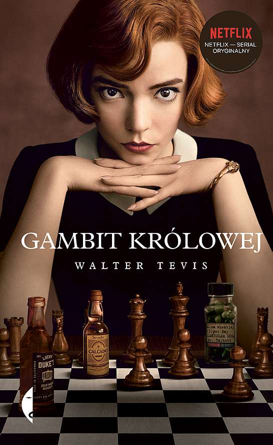 Kniha Gambit królowej (okładka filmowa) Walter Tevis