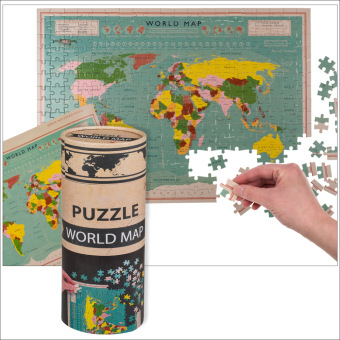 Hra/Hračka Puzzle Weltkarte, 300-teilig, ca. 24 x 9 cm 