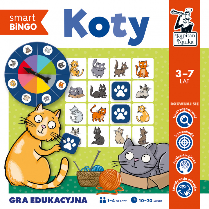 Hanganyagok Gra edukacyjna Koty Smart bingo Kapitan Nauka Izabela Gołaszewska