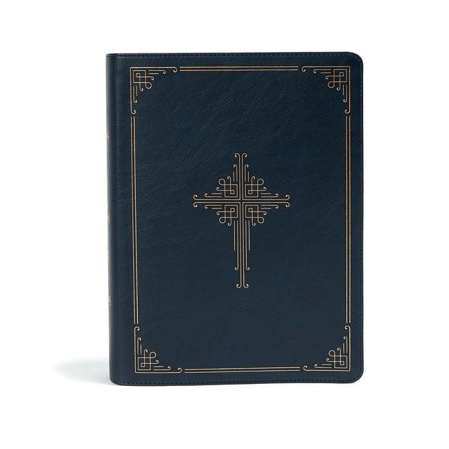 Книга CSB Ancient Faith Study Bible, Navy Leathertouch: Black Letter, Church Fathers, Study Notes and Commentary, Ribbon Marker, Sewn Binding, Easy-To-Read 