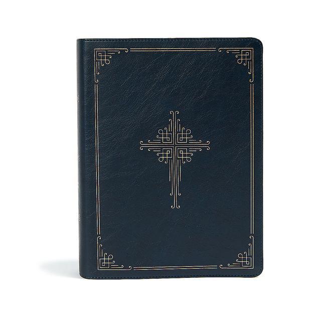Carte CSB Ancient Faith Study Bible, Navy Leathertouch, Indexed: Black Letter, Church Fathers, Study Notes and Commentary, Ribbon Marker, Sewn Binding, Easy 