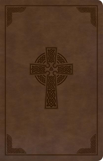Könyv KJV Large Print Personal Size Reference Bible, Brown Celtic Cross Leathertouch 