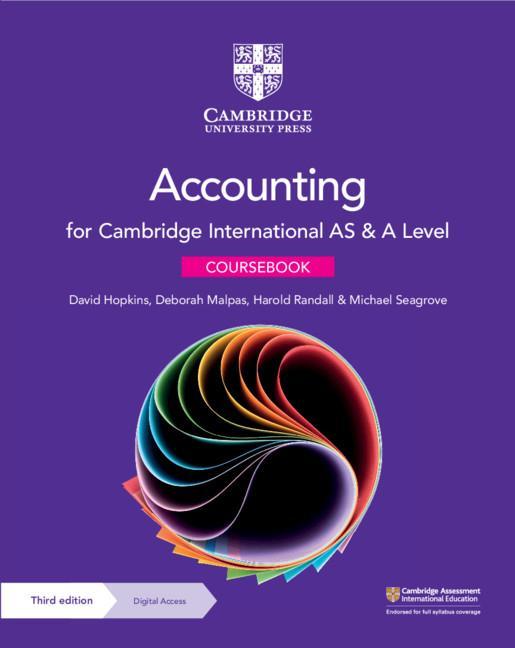 Carte Cambridge International AS & A Level Accounting Coursebook with Digital Access (2 Years) Deborah Malpas