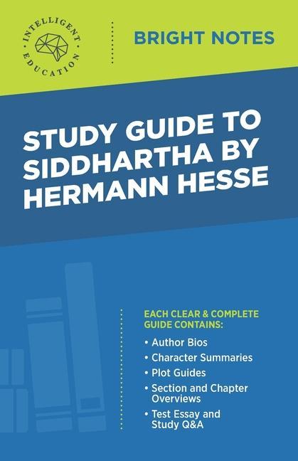 Carte Study Guide to Siddhartha by Hermann Hesse 