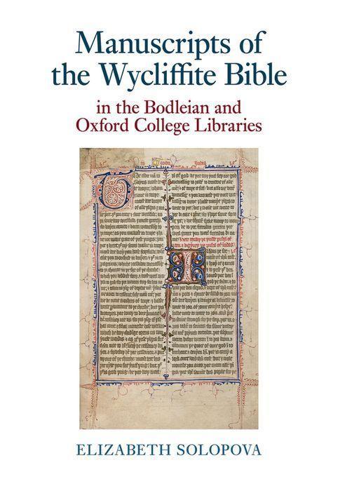 Kniha Manuscripts of the Wycliffite Bible in the Bodleian and Oxford College Libraries Solopova